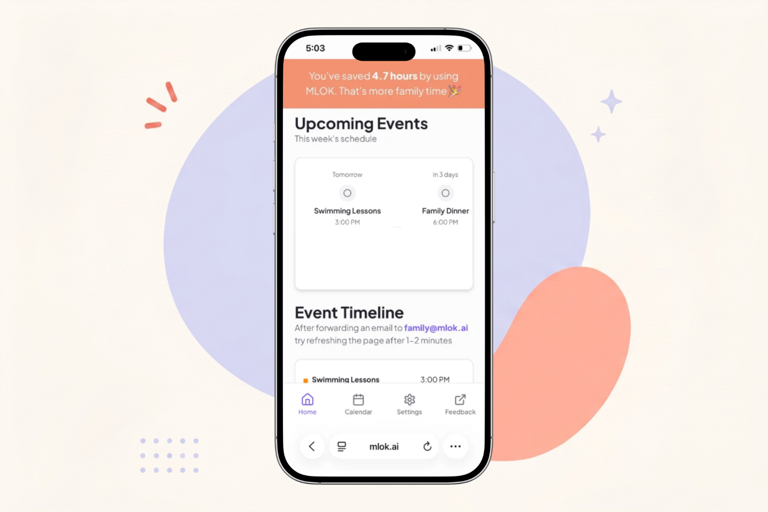 Forwarded emails turning into family calendar events